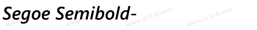 Segoe Semibold字体转换
